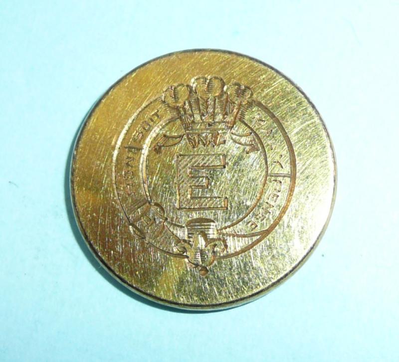 Gilt Button as worn by a member of the personal staff of Edward, Prince of Wales, Made for the Royal Tour to India & Burma in 1921 - 22